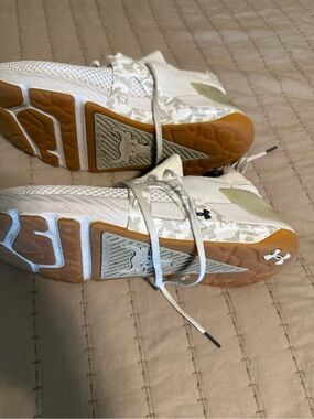 Under Armour White and Gum Athletic Shoes